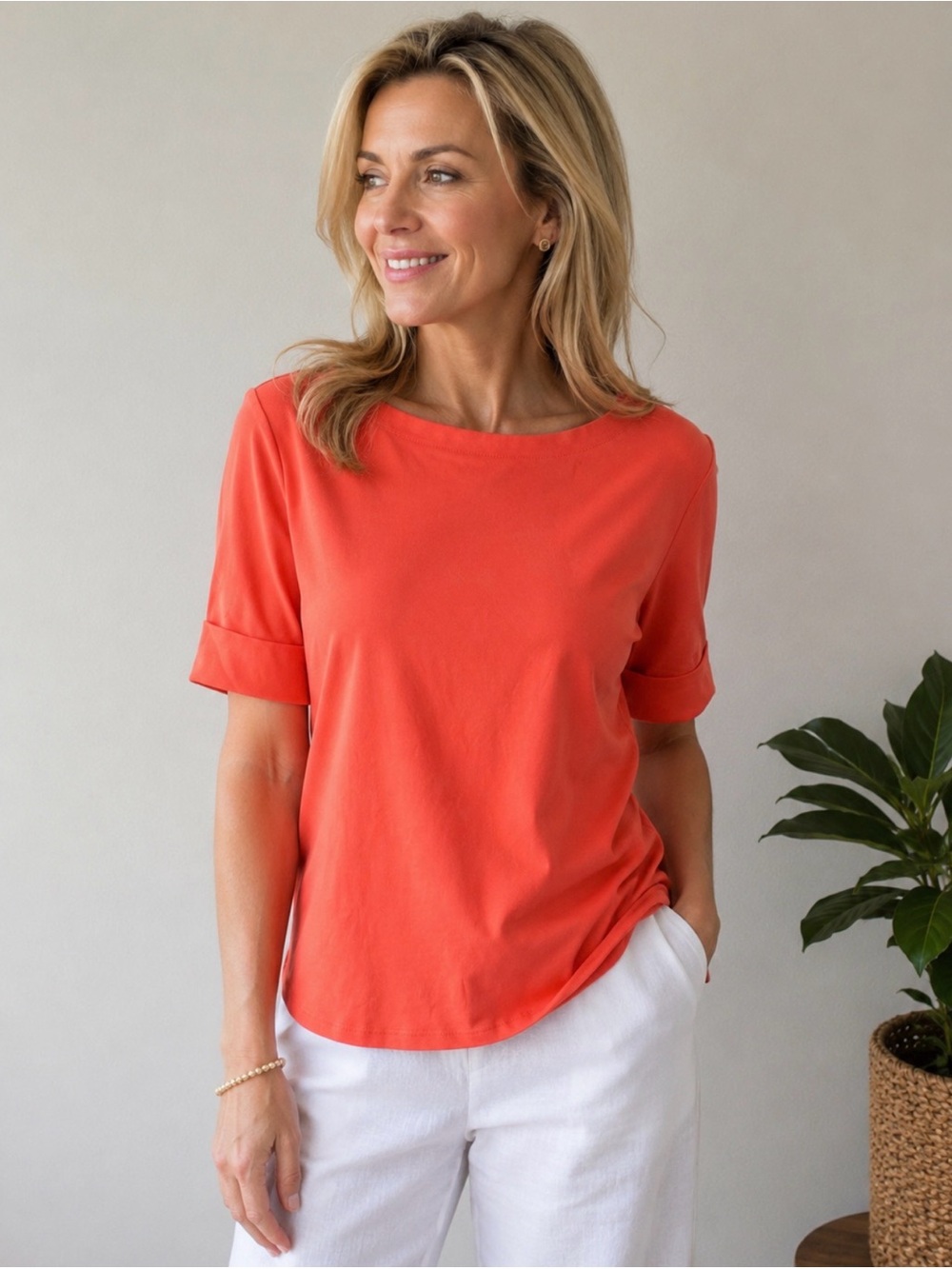 Ralph Lauren Coral Short Sleeve Crewneck Tee